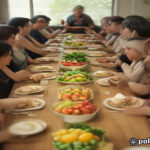 EU発Food-Sharing Compassが示す30-50代の「共食」と睡眠・美容の抗老化戦略 healthy-diverse-adults-sharing-fresh-food-at-communal-table-hyper-realistic.jpg